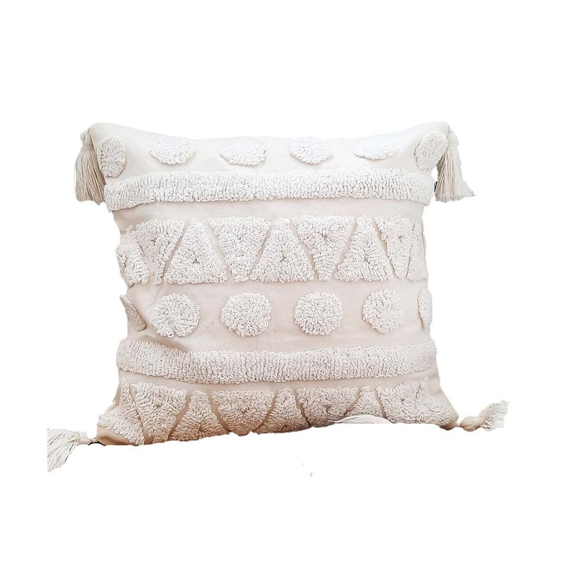 LOVE HOME DECO & LIVING - Cojín de Lino Crudo Geometric