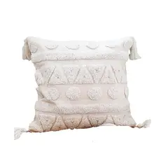 LOVE HOME DECO & LIVING - Cojín de Lino Crudo Geometric