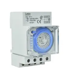 LEXO - TIMER/ INTERRUPTOR HORARIO ANALOGICO 16A 220V CON RESERVA DE 150 h
