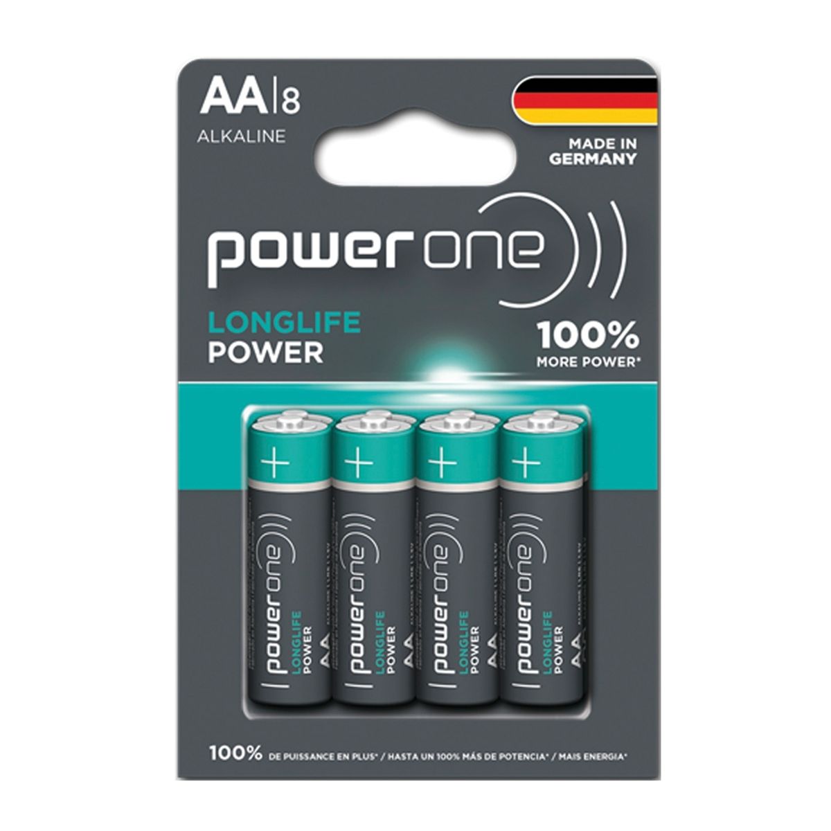BLISTER PILAS ALCALINAS AA X 8 POWERONE, marca GEN - Foto Principal