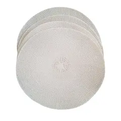LOVE HOME DECO & LIVING - Set de 04 Individuales Tejidos Gris