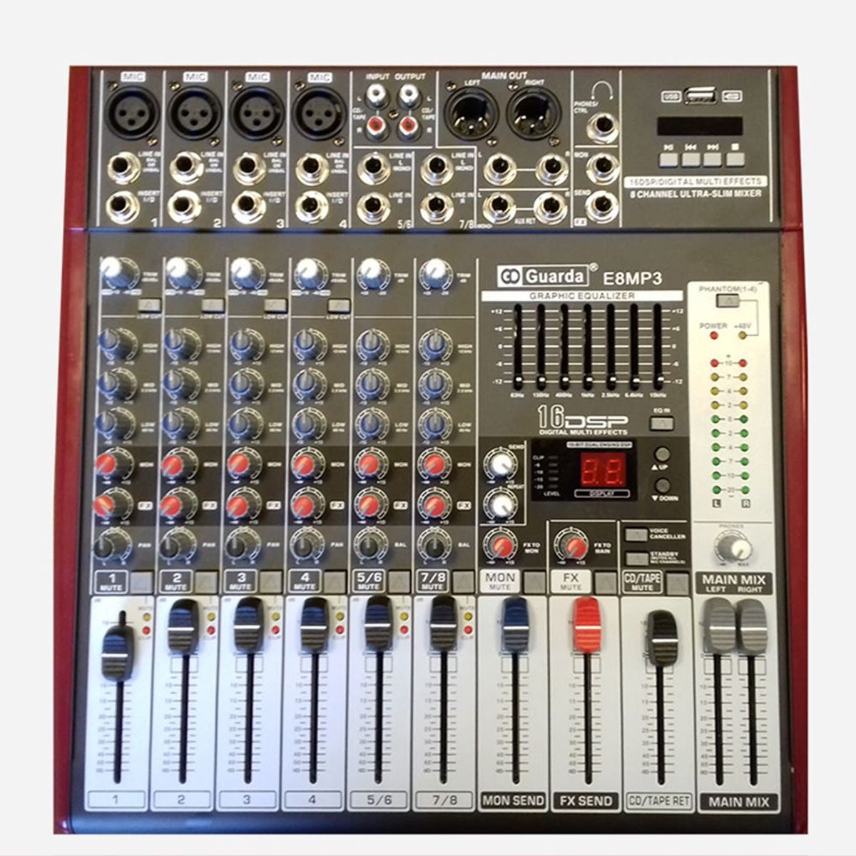 GEN - MIXER (MESA DE SONIDO) 8 CANALES