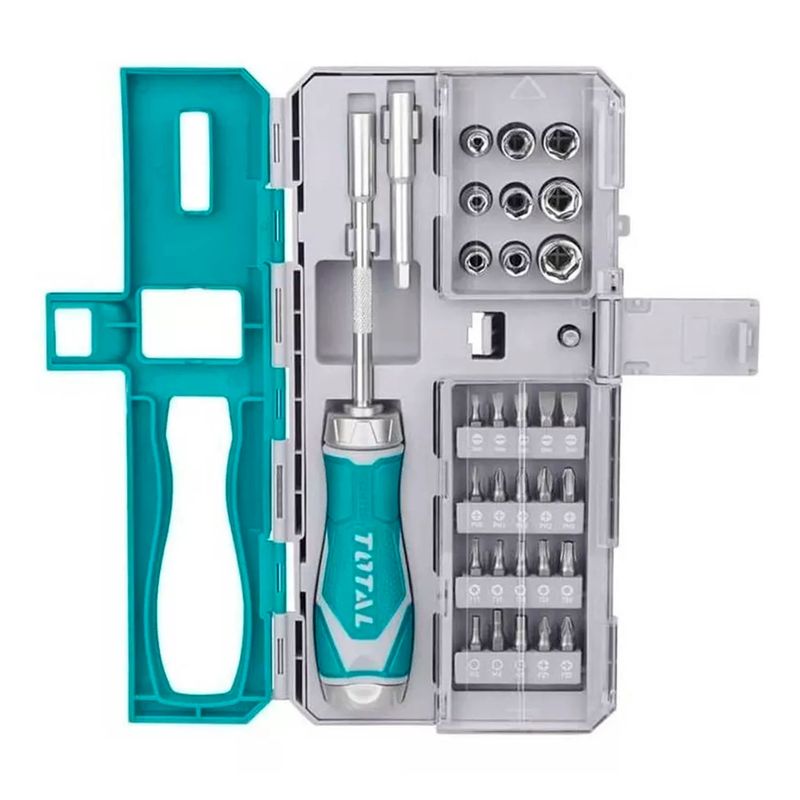 TOTAL TOOLS - Kit Set Juego Destornillador 33 Piezas Total Tacsd30336
