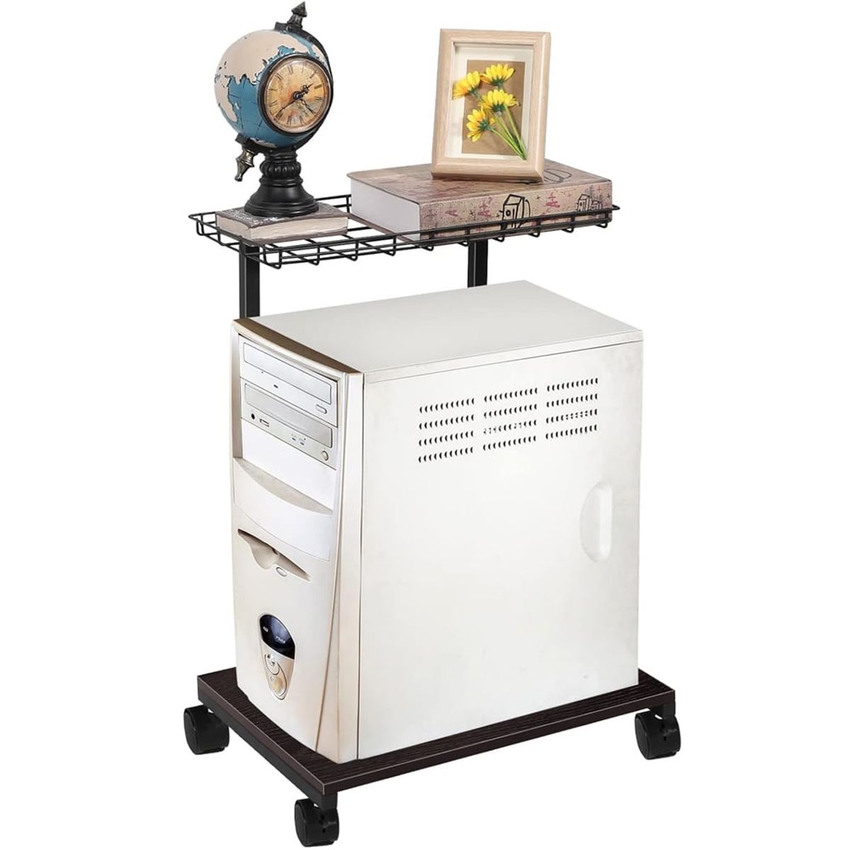 NEWO - Mueble CPU con ruedas y bandeja superior NW-CPU23