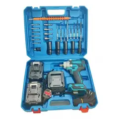 GENERICO - Llave Impacto Inalambrico 2 Baterias Brocas Desatornillador