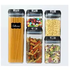 GENERICO - Contenedores Alimento Hermeticos Set 5 Piezas Cierre Facil