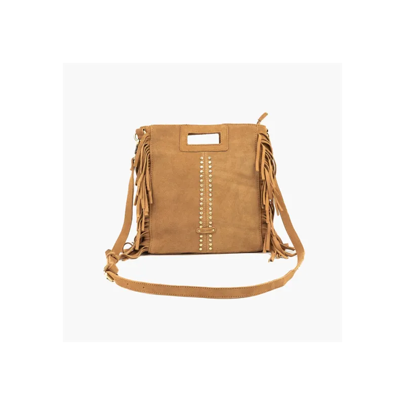 LOUNGE - Cartera Mujer Gamuza Flecos Y Tachas LOUNGE