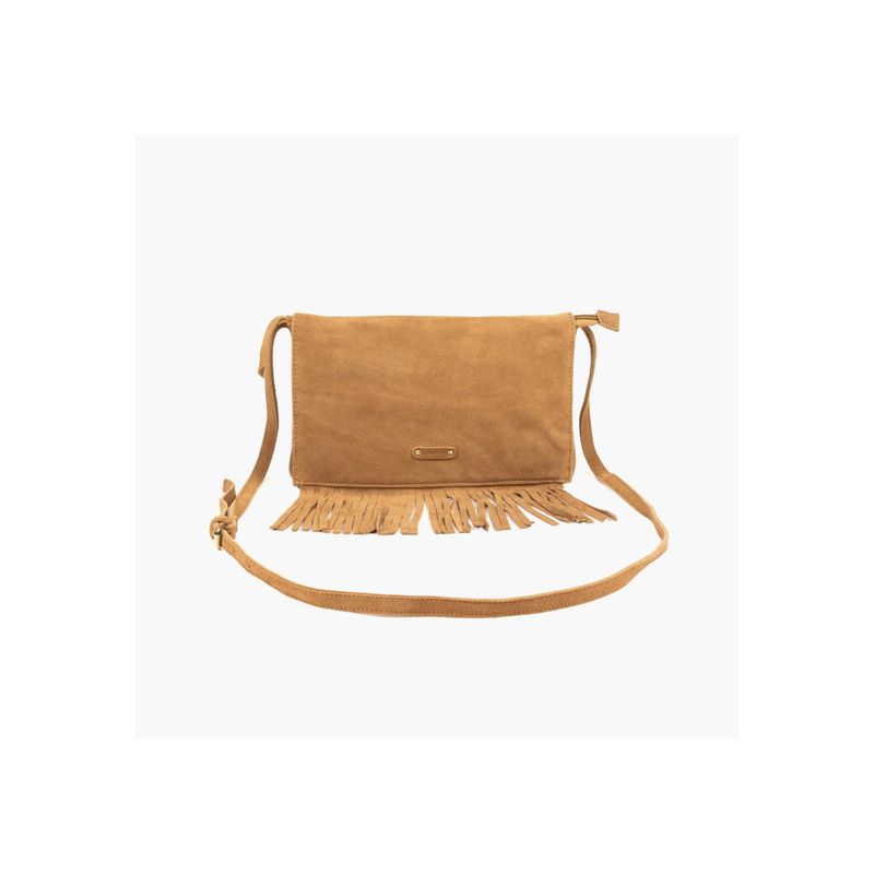 LOUNGE - Cartera Mujer Gamuza Cruzada Flecos LOUNGE