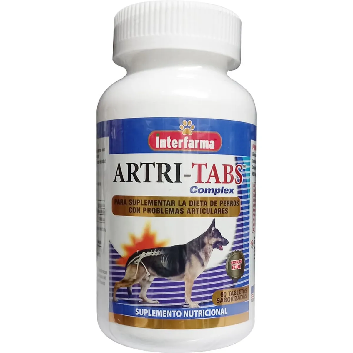 GENERICO - ARTRITABS SUPLEMENTO ARTICULAR PERRO 60 TABLETAS