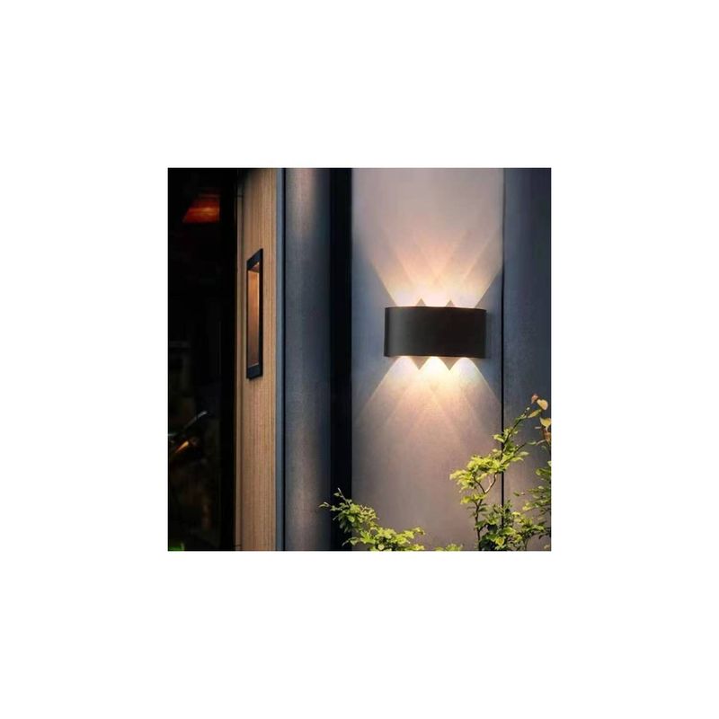 U BUY - Luz Led Foco Aplique Pared 6 Leds Luz cálida Exterior