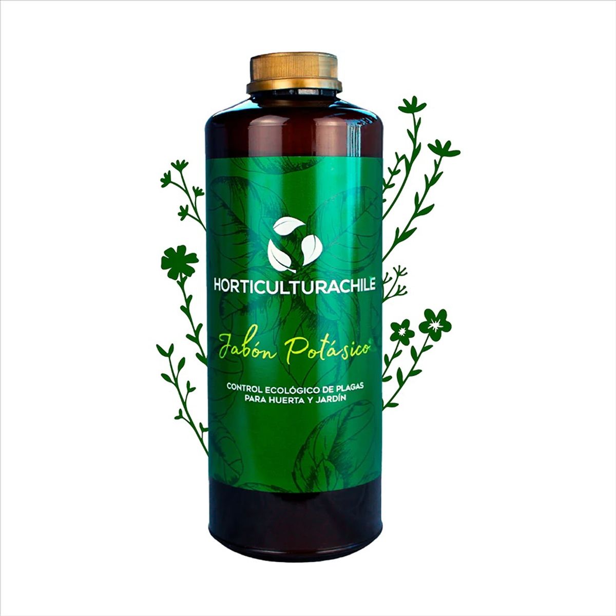 HORTICULTURACHILE - Jabón Potásico 1 litro ml concentrado 100% soluble en agua fría