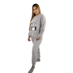MEDIA LUNA - Pijama Mujer Polar Sherpa Diseño Pandita