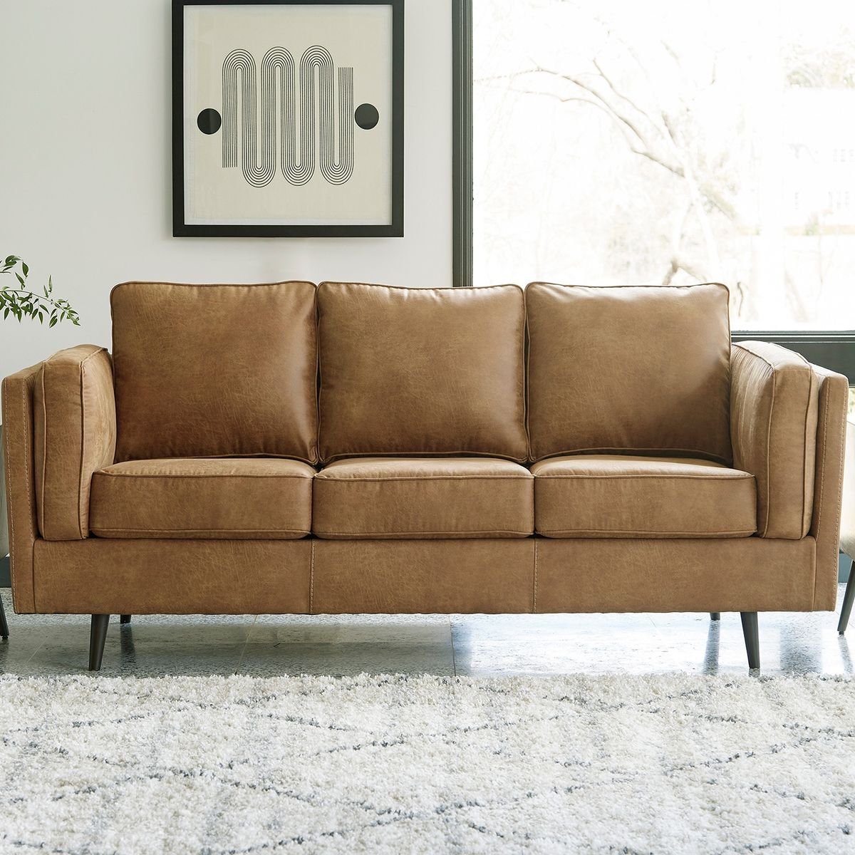 ASHLEY - Sofá 3 cuerpos Maimz caramel