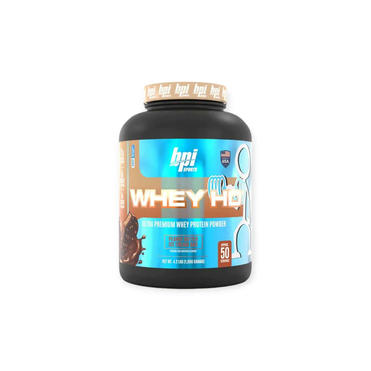 BPI SPORT - PROTEINA WHEY HD 4.2 LB 50 SV PEANUT BUTTER - BPI SPORT