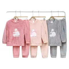 MEDIA LUNA - Pijama Mujer Polar Sherpa Diseño Osa Polar y cría