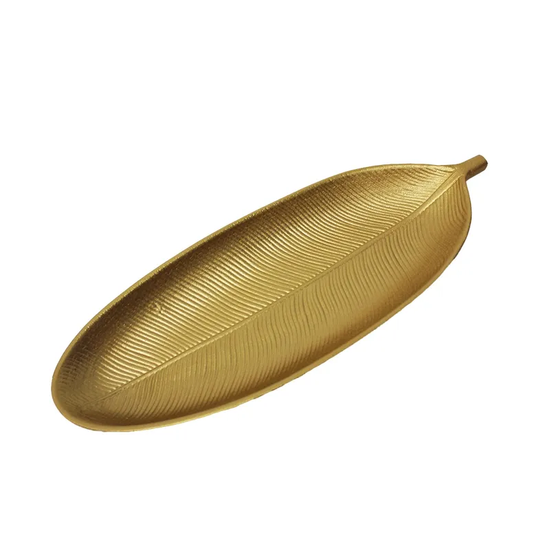 NEWTREE - Adorno Hoja Decorativa Dorado