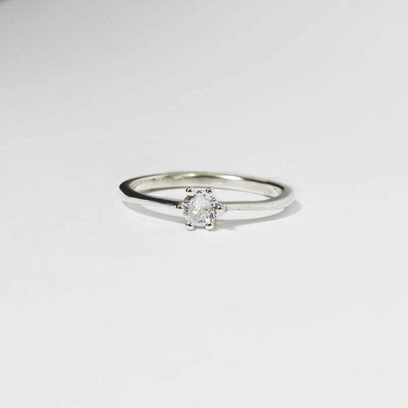 ROSETT - Anillo solitario 6 pistillos Plata 925