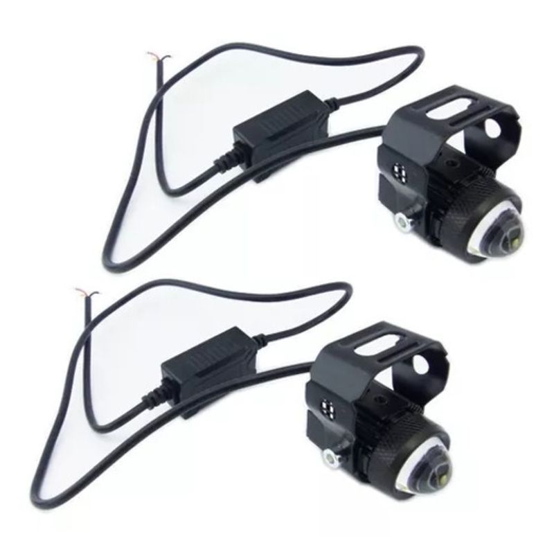 GENERICO - NEBLINERO LED PARA MOTO, DUO COLOR AMBAR-BLANCO/ 12 VOLT