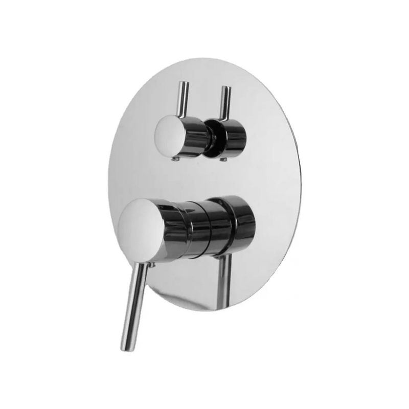 GENERICO - Llave Monomando Ducha Inox Al Muro Redondo 3 Vias