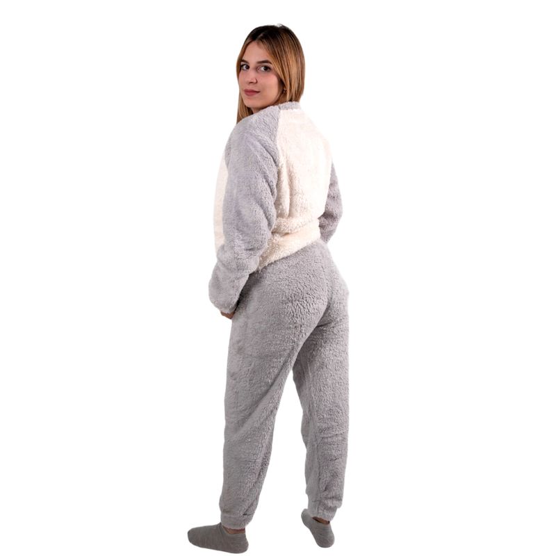 MEDIA LUNA - Pijama Mujer Polar Sherpa Diseño Oso Coqueto