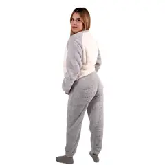 MEDIA LUNA - Pijama Mujer Polar Sherpa Diseño Oso Coqueto