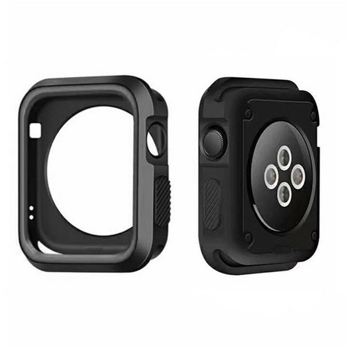 GENERICO - 2 Lamina + Funda Para Apple Watch 44mm Negra.