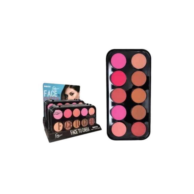 GENERICO - Paleta Rubor Maquillaje Matte Face To Cheek 10 Colores  Gms