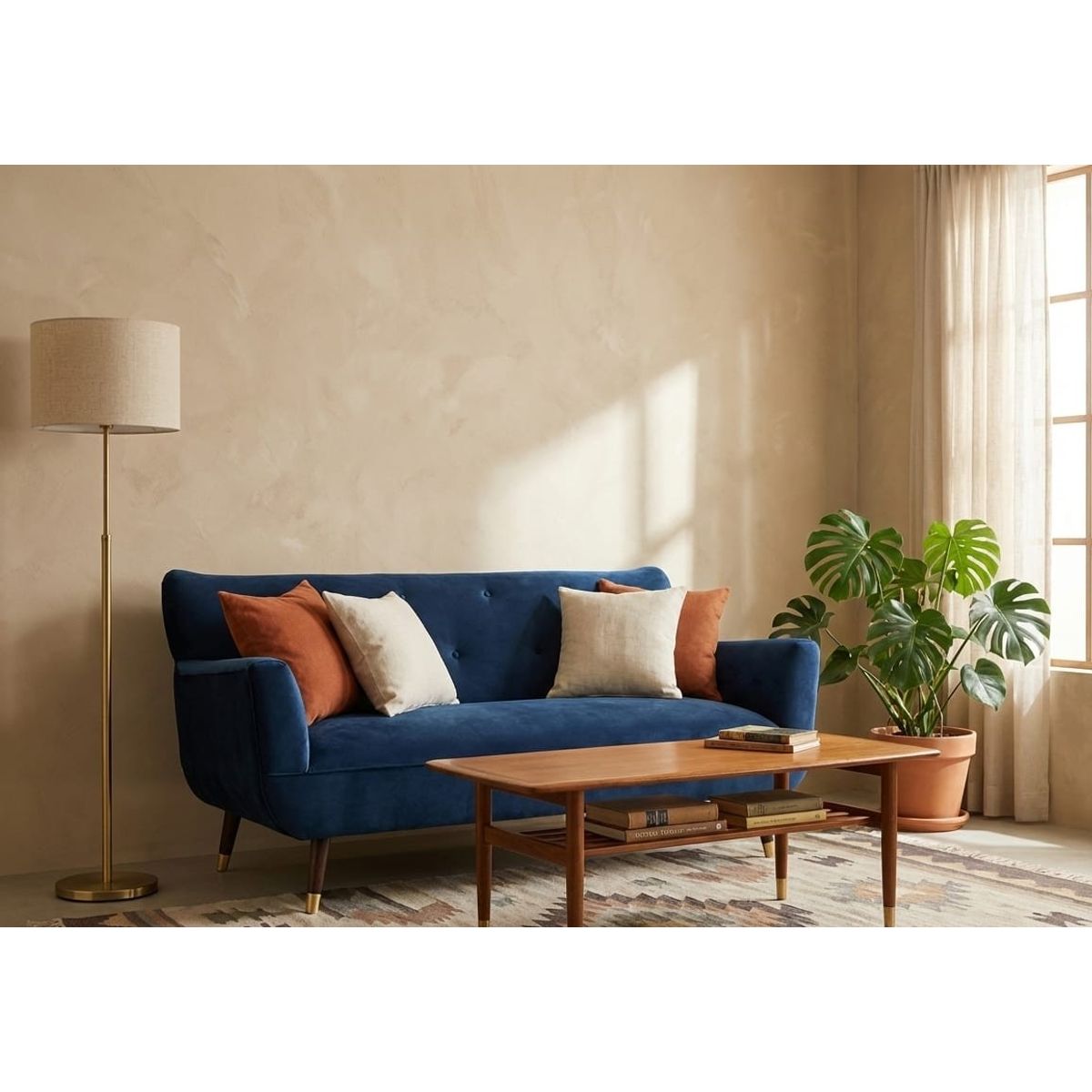 GENERICO - Sofá Sónico 2 cuerpos , tapiz Felpa,150 x 75 x 85 cm , patas de madera