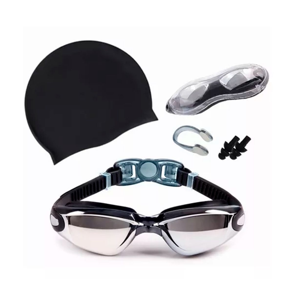 GENERICO - Set de Natación Gafas + Gorro + Tapa Oídos Y Nariz