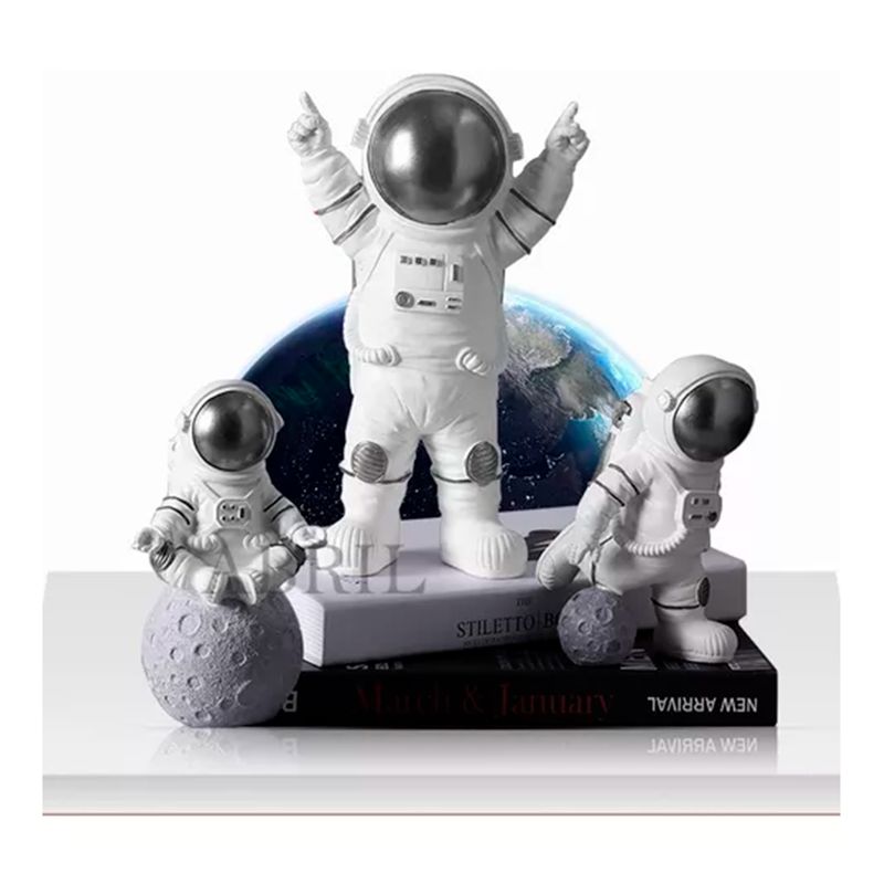GENERICO - Set 3 Adornos De Astronauta En La Luna