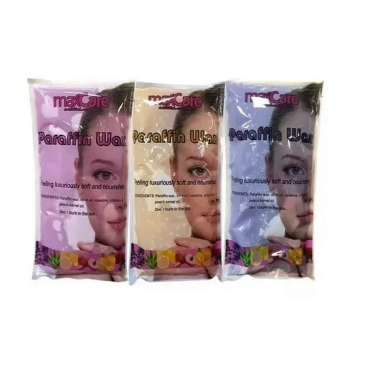 GENERICO - Set X5 Cera Parafina Manos Pies Rosa Maxcare Parafinero 450g Gms