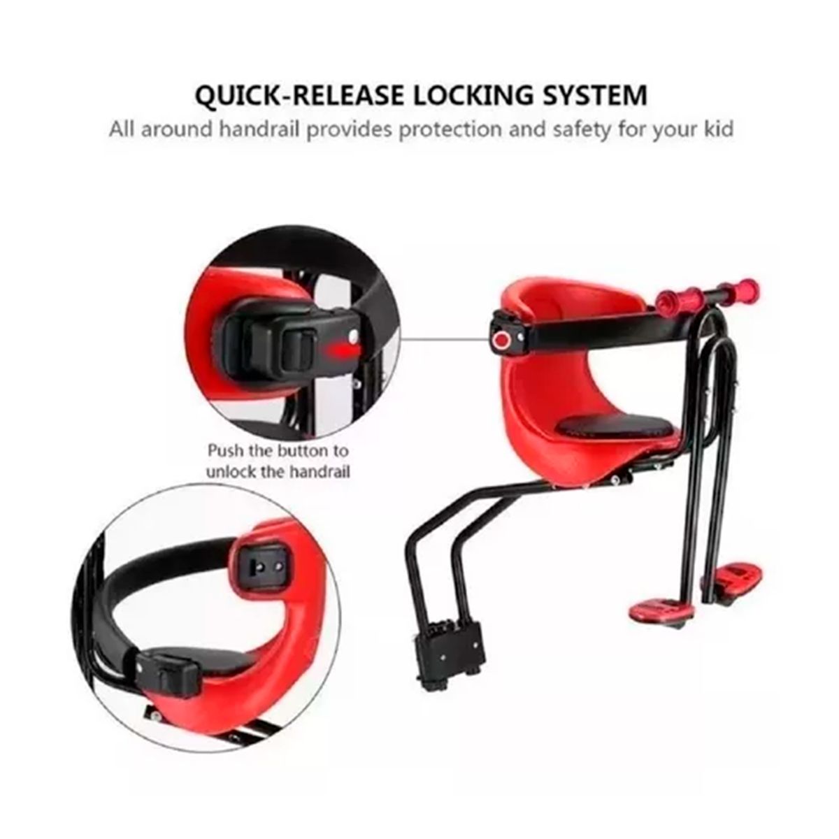 GENERICO - Silla Frontal De Bicicleta Para Niños hasta 30kg