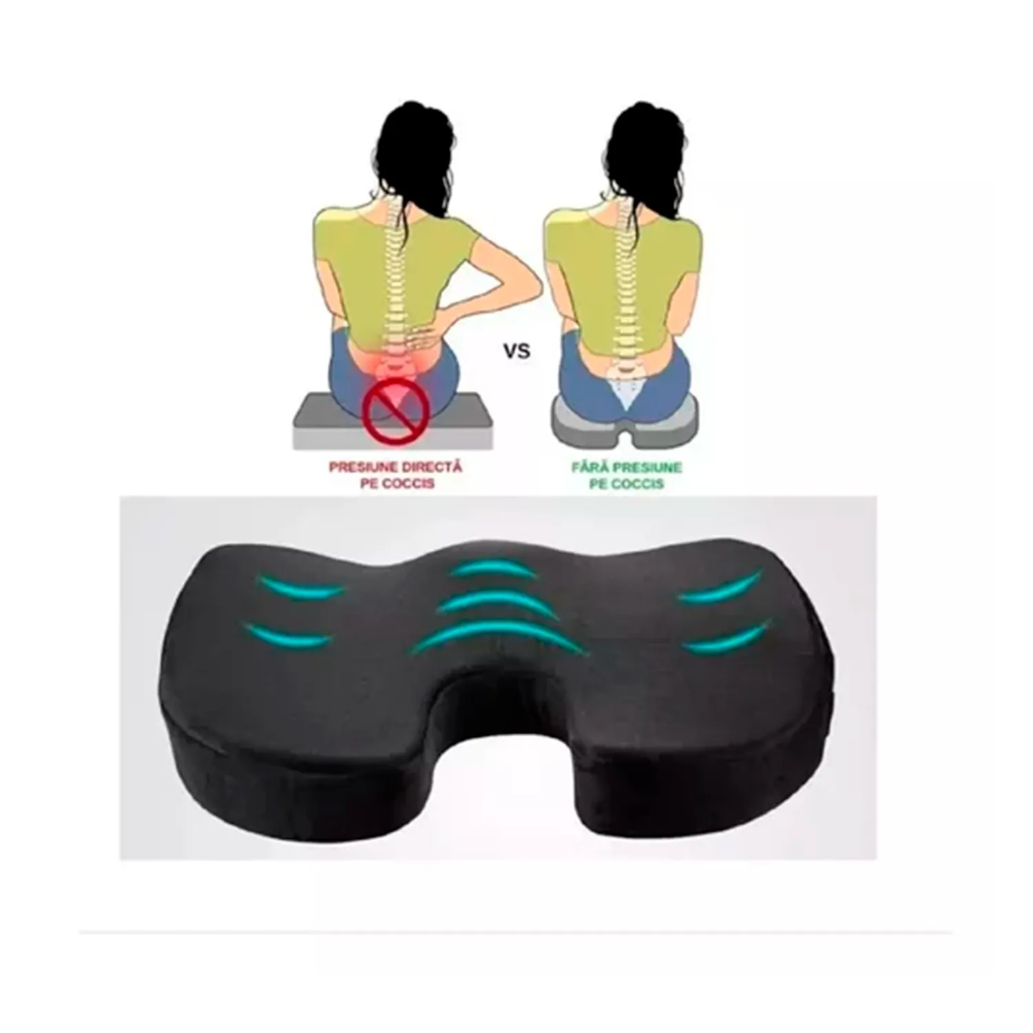 Cojin Coxis Cojin De Gel Ortopedico GENERICO Cojín Coxis