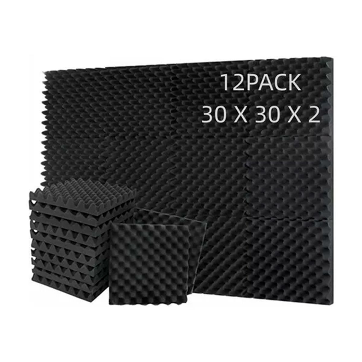 GENERICO - Set 12 Espuma Acústica Aislante Con Adhesivo