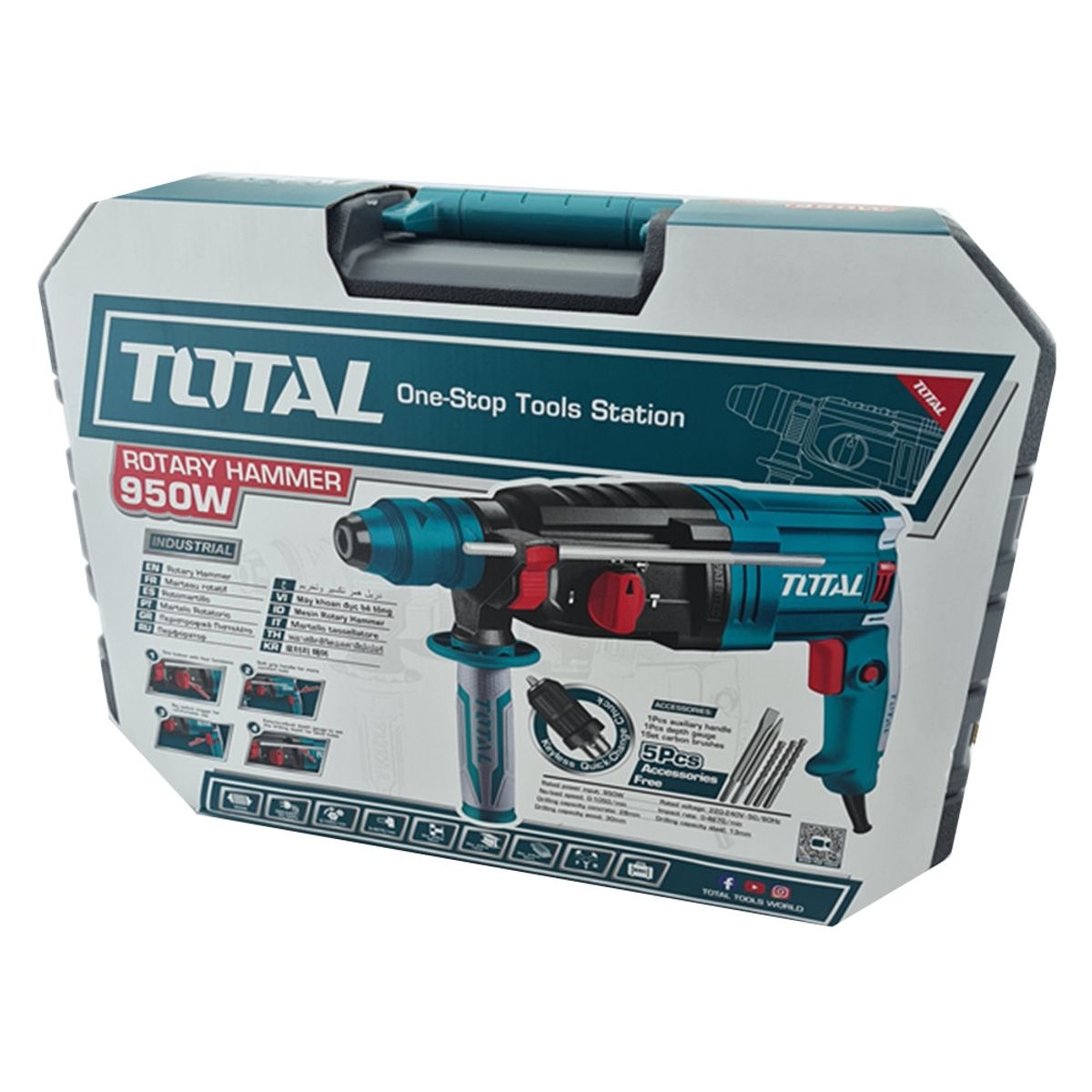 Rotomartillo Percutor Sds Plus 950w  Mandril Total, marca TOTAL TOOLS - Foto 2