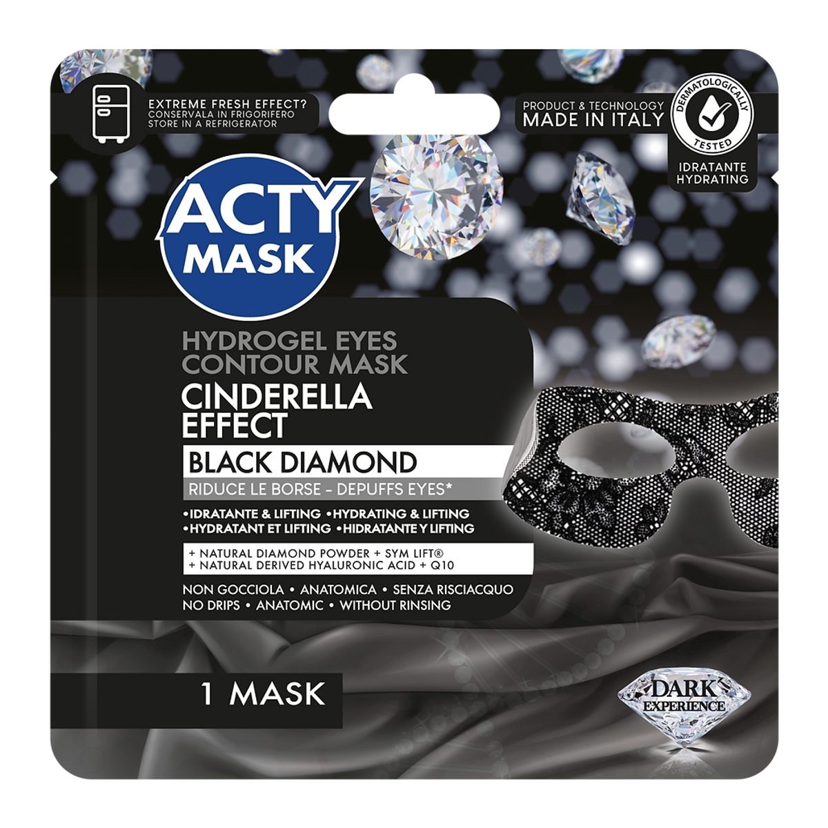 ACTY MASK - Mascarilla Contorno de Ojos Efecto Cenicienta con Polvo de Diamante
