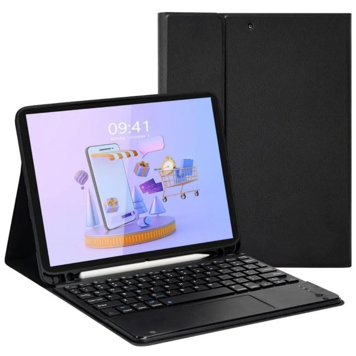 GENERICO - Funda Con Teclado Para Ipad 9.7 5ta y 6ta Generacion y Ranura