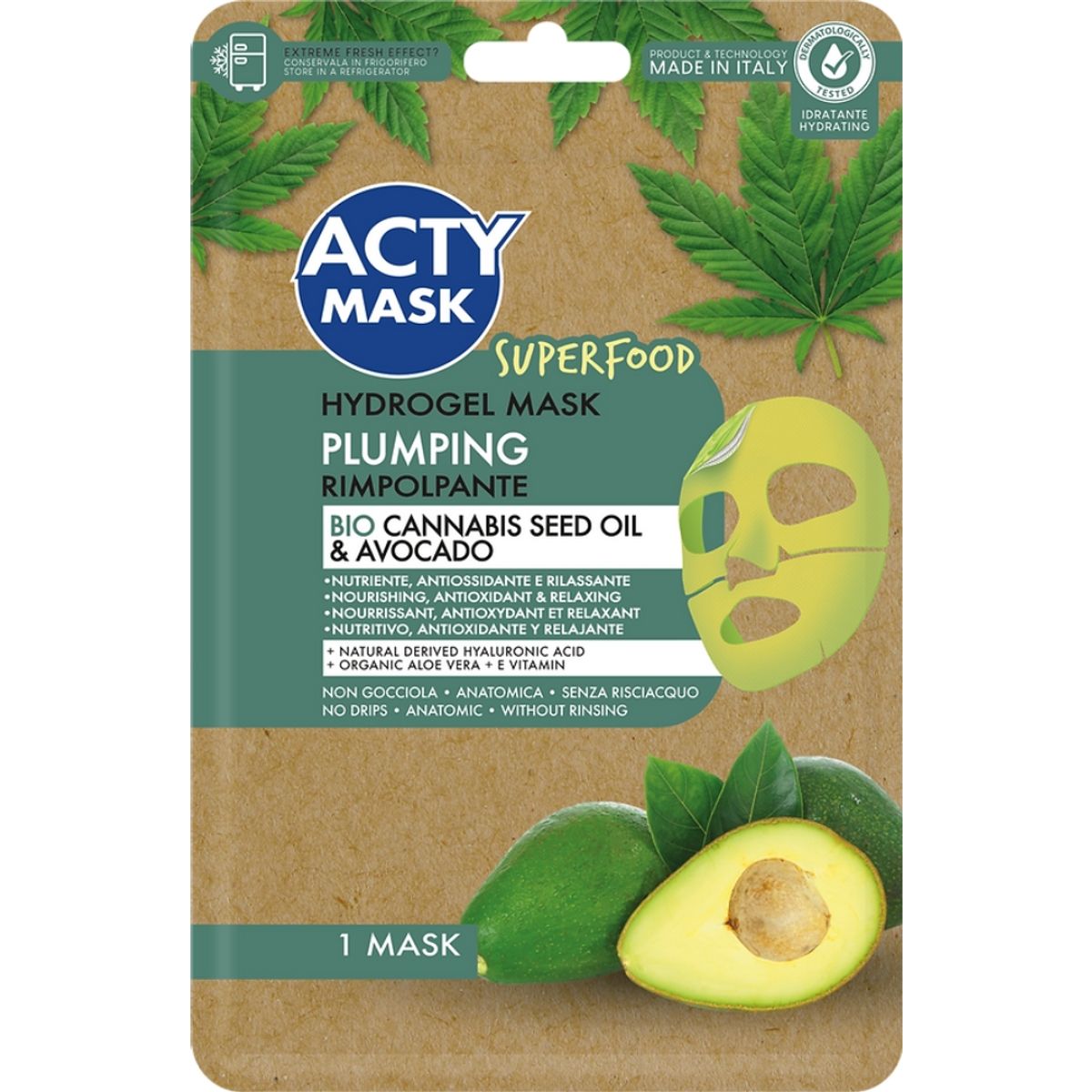 ACTY MASK - Máscara Hidrogel Aceite de Cannabis y Palta