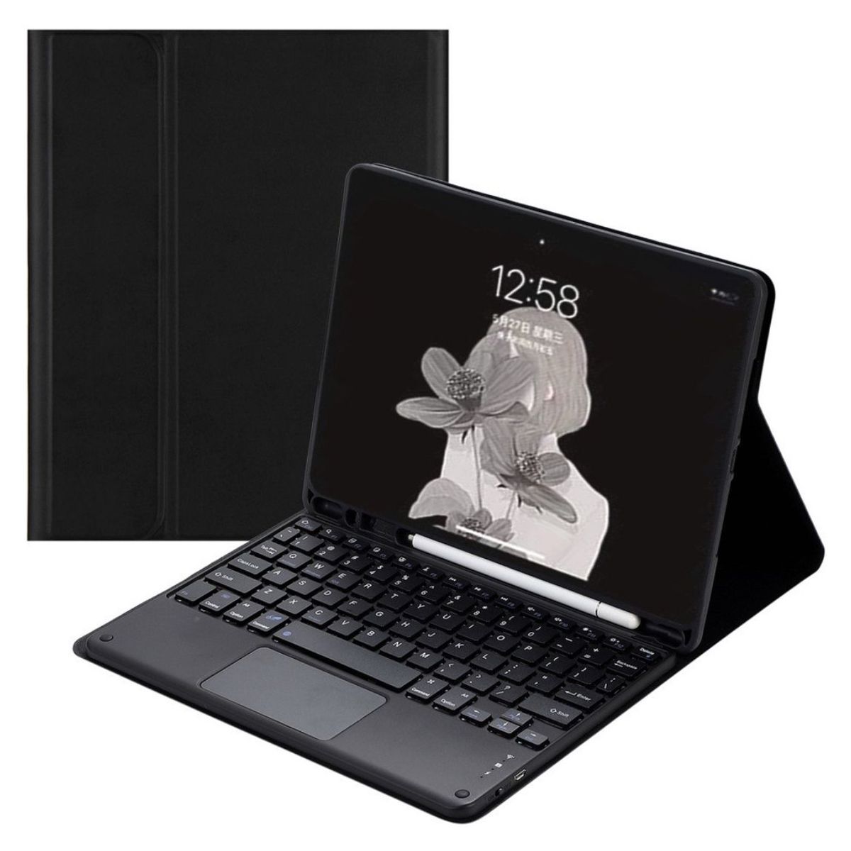 GENERICO - Funda Smart Cover Con Teclado/Touchpad Para Ipad 7/8/9 Gen 10.2