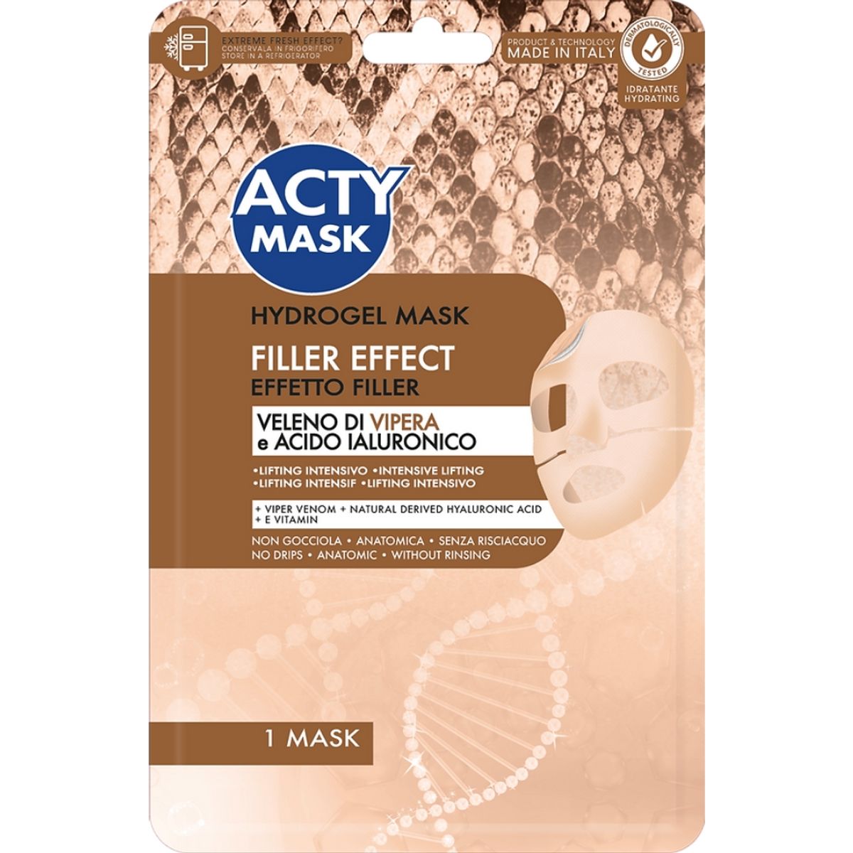 ACTY MASK - Mascarilla facial de relleno con péptidos y ácido hialurónico natural