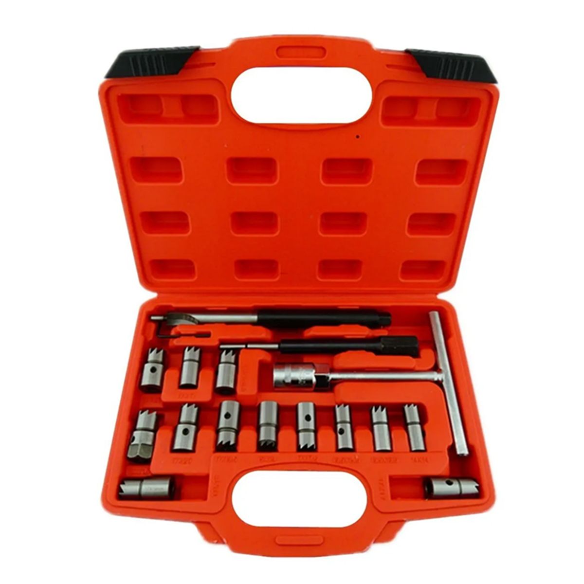 GENERICO - Kit Escariador Asiento Inyectores Diesel Petrolero 17 Pcs