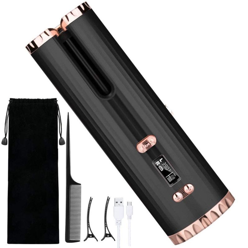 NAUTICA - Rizador de cabello automático inalámbrico portátil-negro