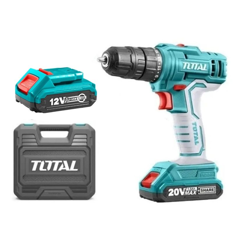TOTAL TOOLS - Taladro Atornillador Inalambrico 20v 10mm