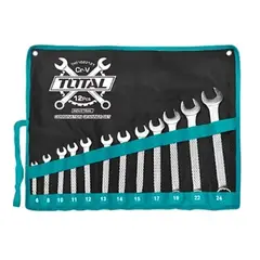 TOTAL TOOLS - Set Juego De Llaves Punta Corona 6-24mm 12 Pcs