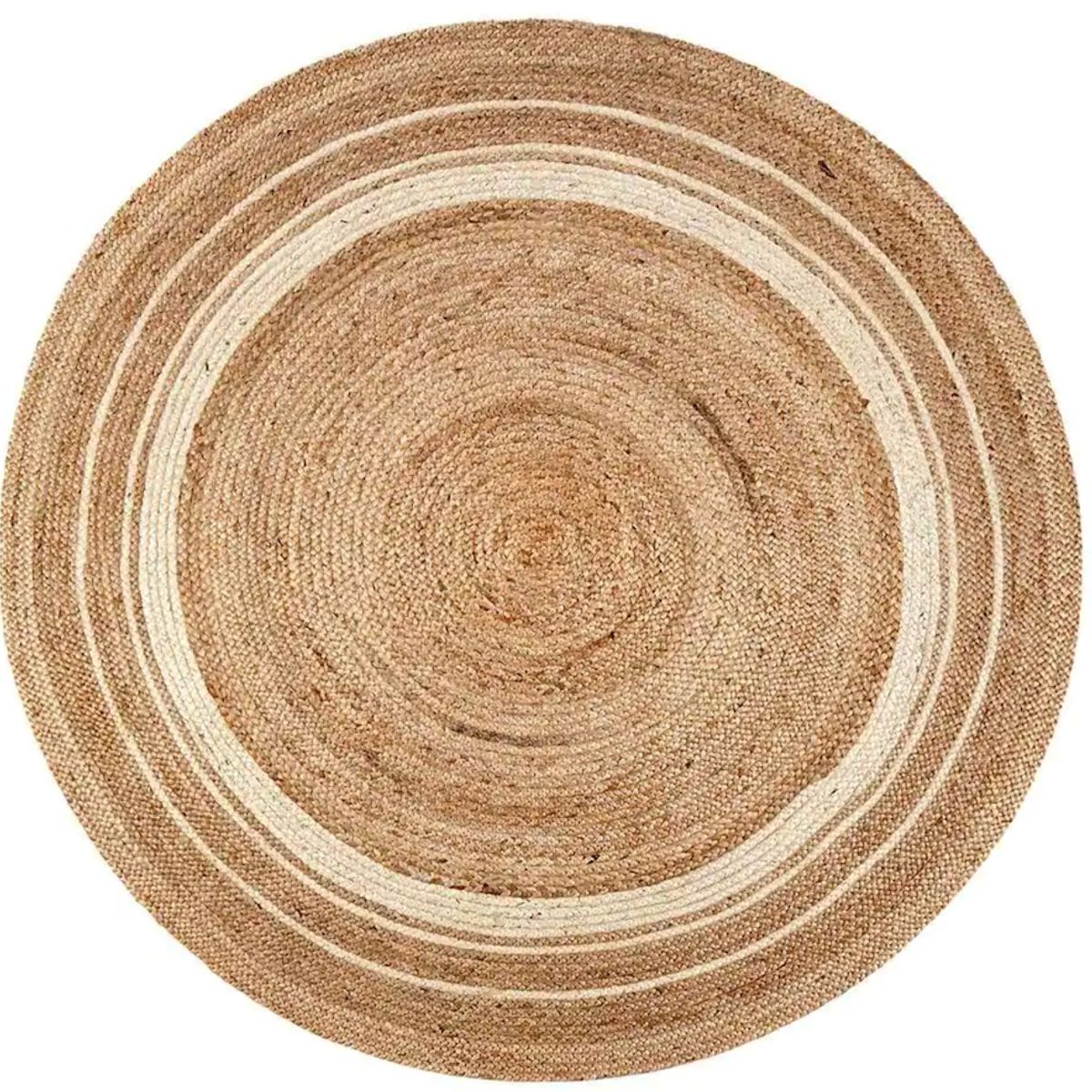 TRIBUS DEL MUNDO - Alfombra Redonda Yute 120 cm Kollam