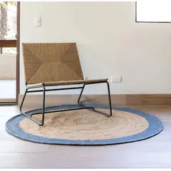 TRIBUS DEL MUNDO - Alfombra Redonda Yute 140 cm Chennai