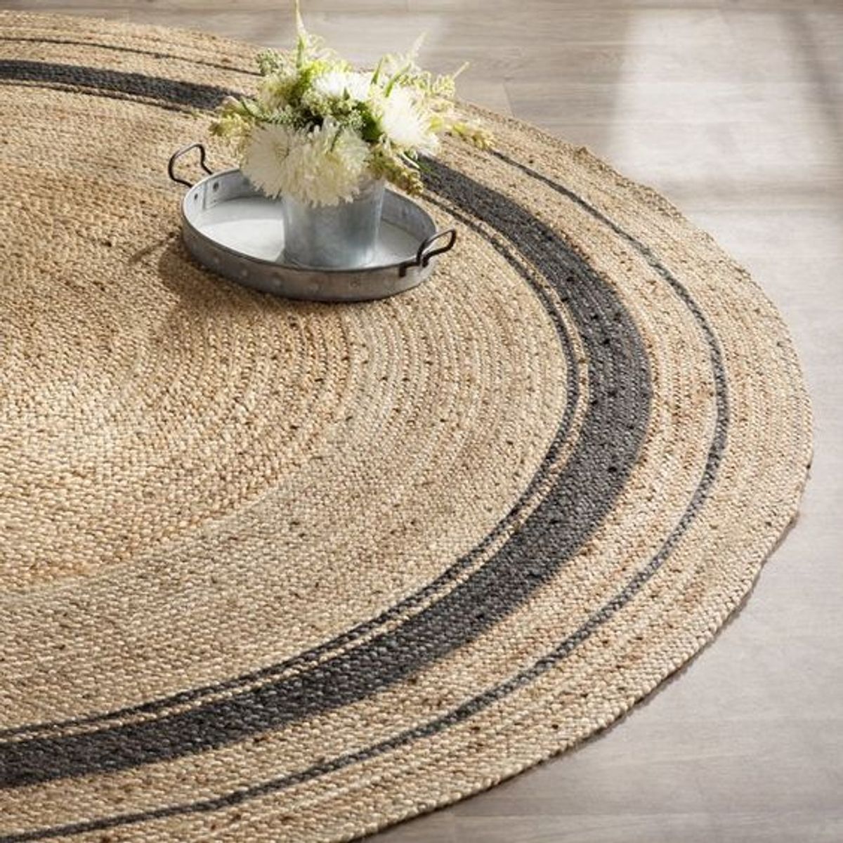 TRIBUS DEL MUNDO - Alfombra Redonda Yute 120 cm Benares