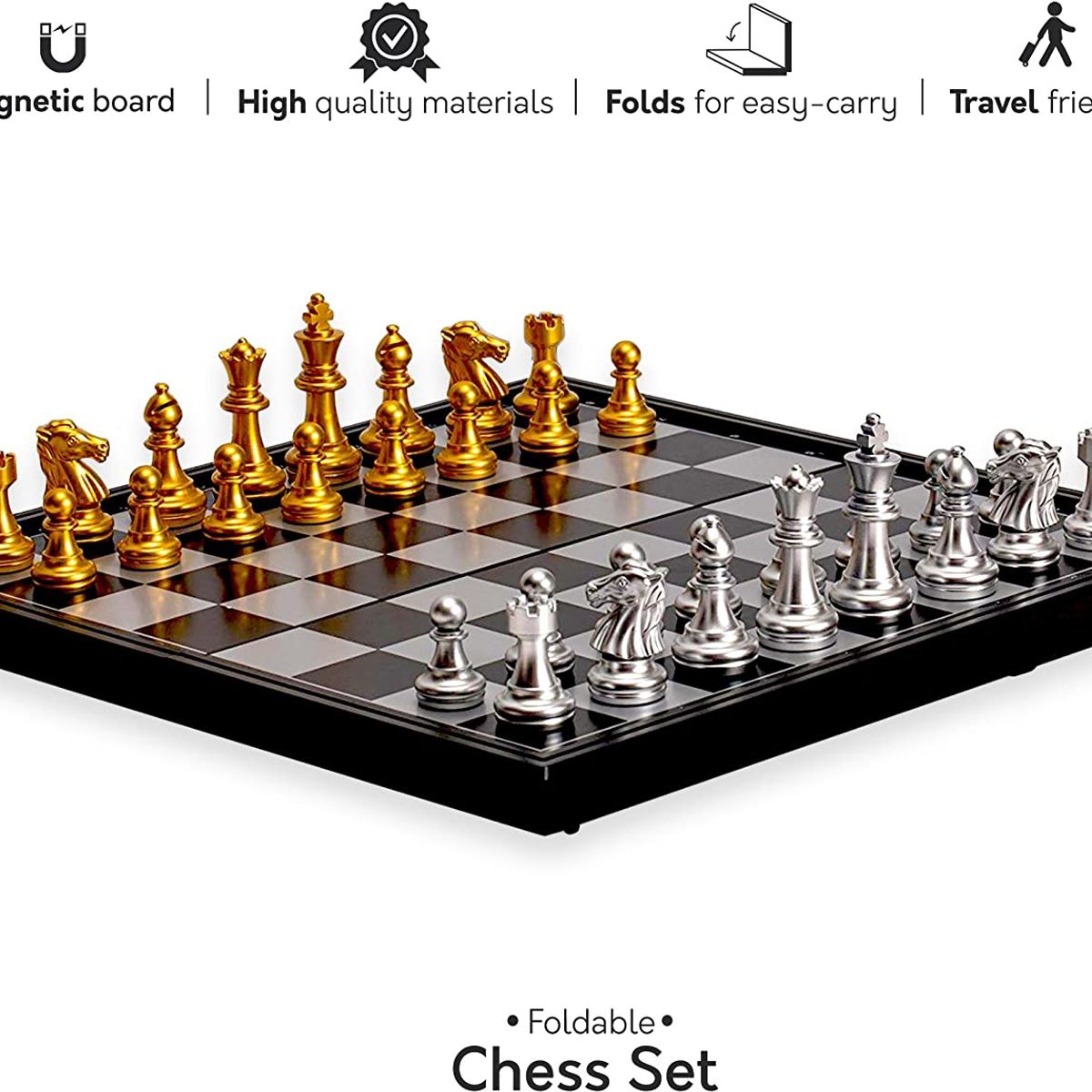 GENERICO - Tablero De Ajedrez Magnético Premium 25x25cm