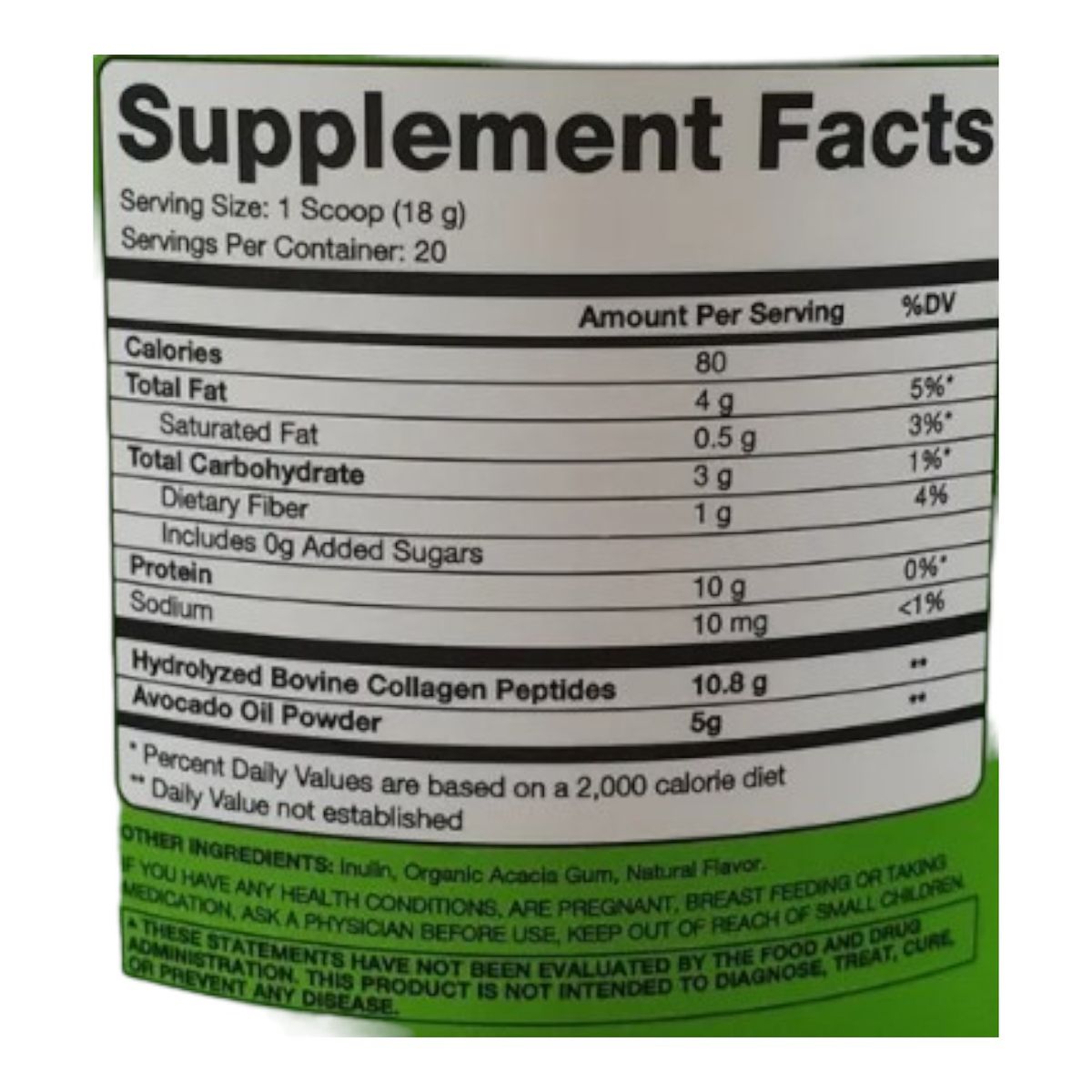 RSP - Colageno Rsp 20 porciones - Sin Sabor