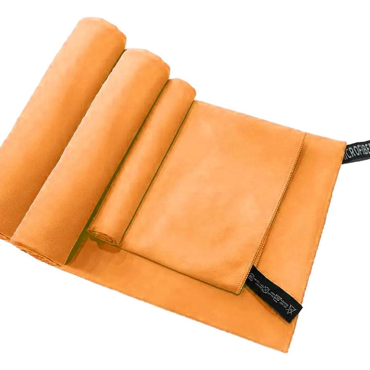 IMPORTCLICK - Set 3 Toallas Baño Viaje Microfibra Secado Rápido Naranja - Naranjo